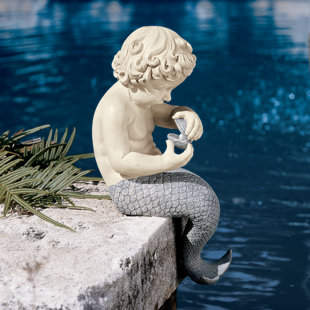 Design Toscano The Oceans Little Treasures Mermaid Statue | Wayfair